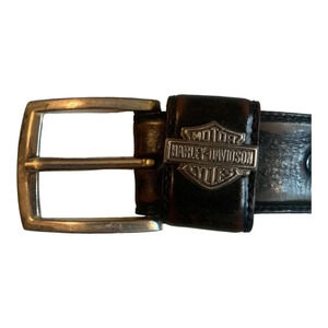 Harley Davidson Black  Leather Belt